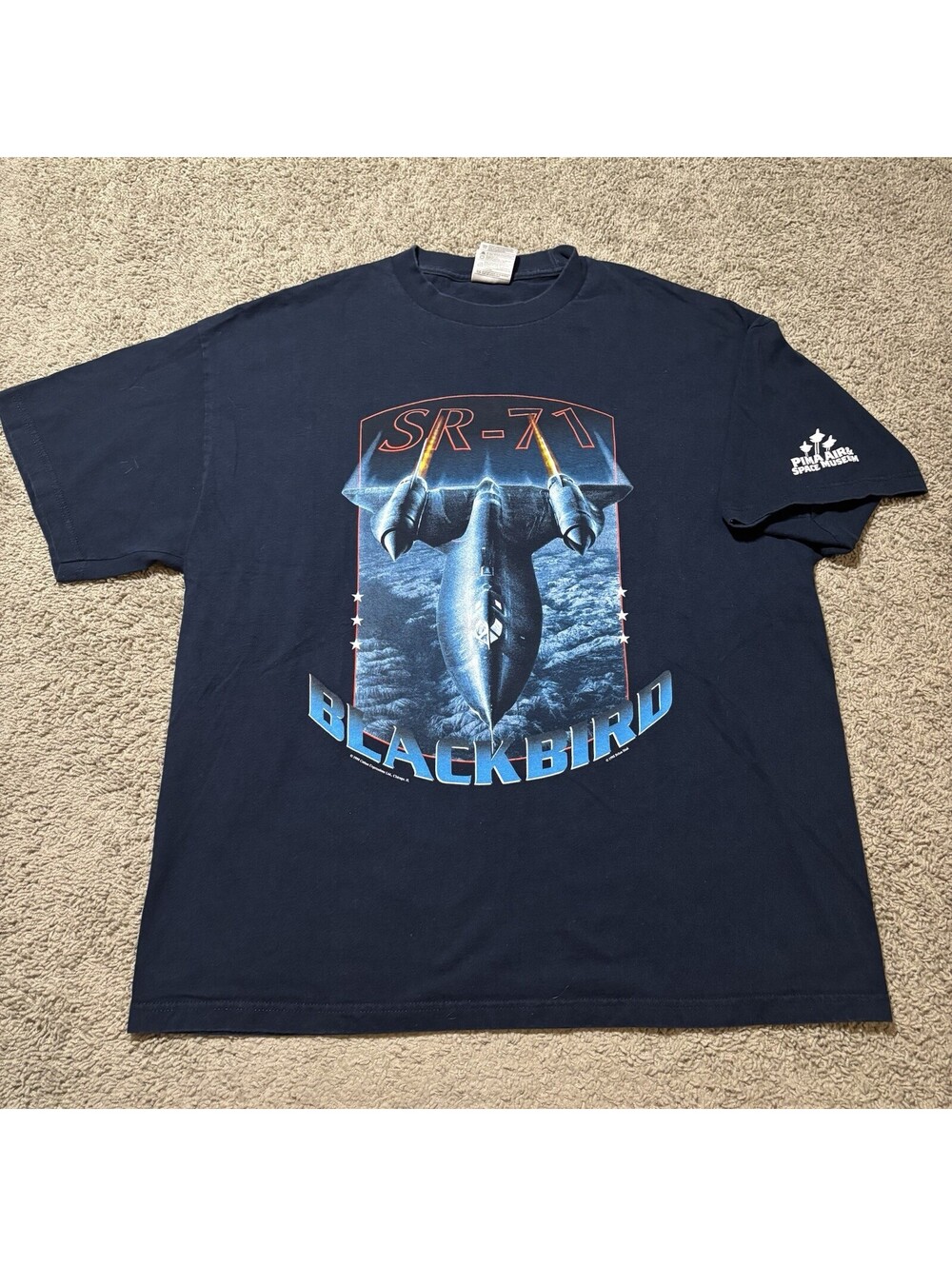 Vintage SR-71 Blackbird T Shirt XXL Pima Air Space Museum Military Jet 1998